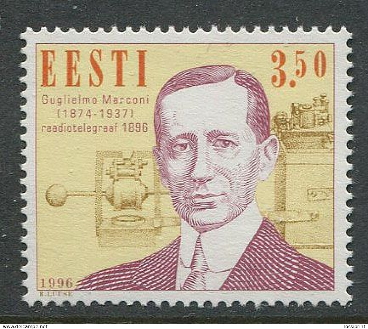 Estonia:Unused Stamp Guglielmo Marconi, Radio, 1996, MNH - Estonie