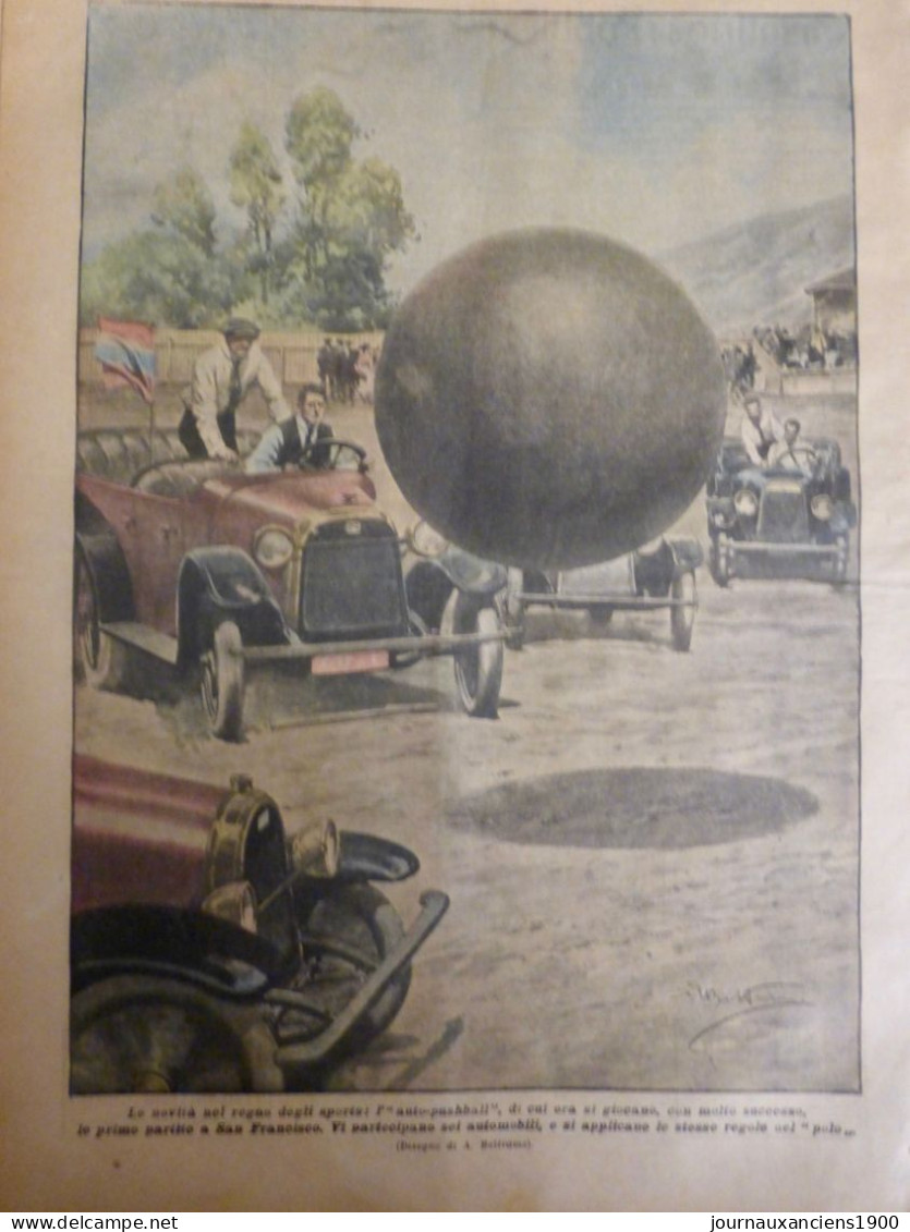 1922 SPORT AUTOMOBILE POUSSE BALLE SAN FRANCISCO 1 JOURNAL ANCIEN - Ohne Zuordnung