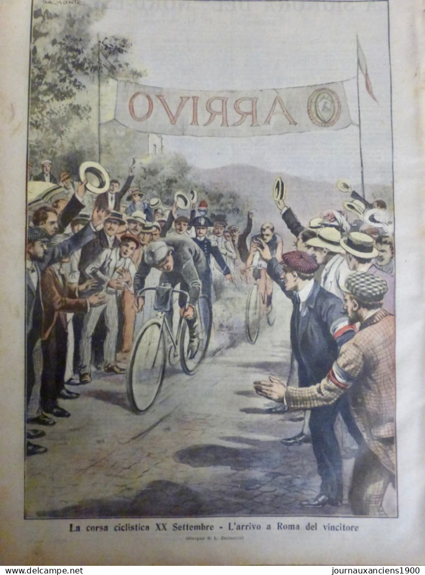 1909 SPORT ROME COURSE CYCLISTE VELO 1 JOURNAL ANCIEN - Non Classés