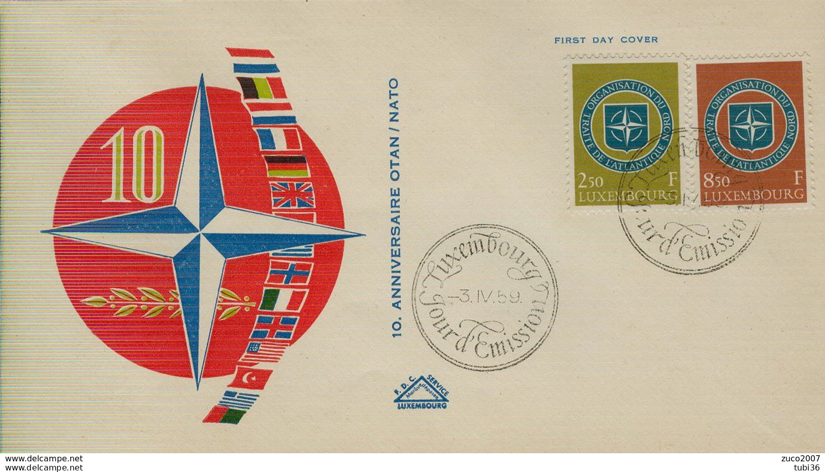 LUXEMBOURG- LUSSEMBURGO -LUXEMBOURG 1959 - " 10e ANNIVERSAIRE NATO " - NATO