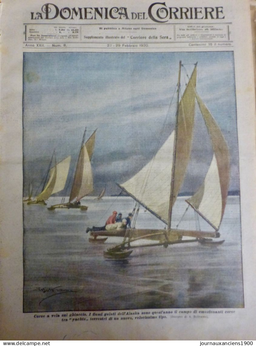 1920 SPORT COURSE VOILE GLACE FLEUVE ALASKA  1 JOURNAL ANCIEN - Non Classés