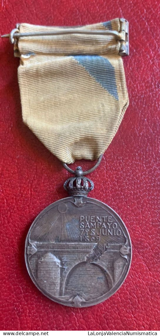 España Medalla Pablo Morrillo Defensor Puente Sampayo 1er Centenario De La Independencia 1909 - Altri & Non Classificati