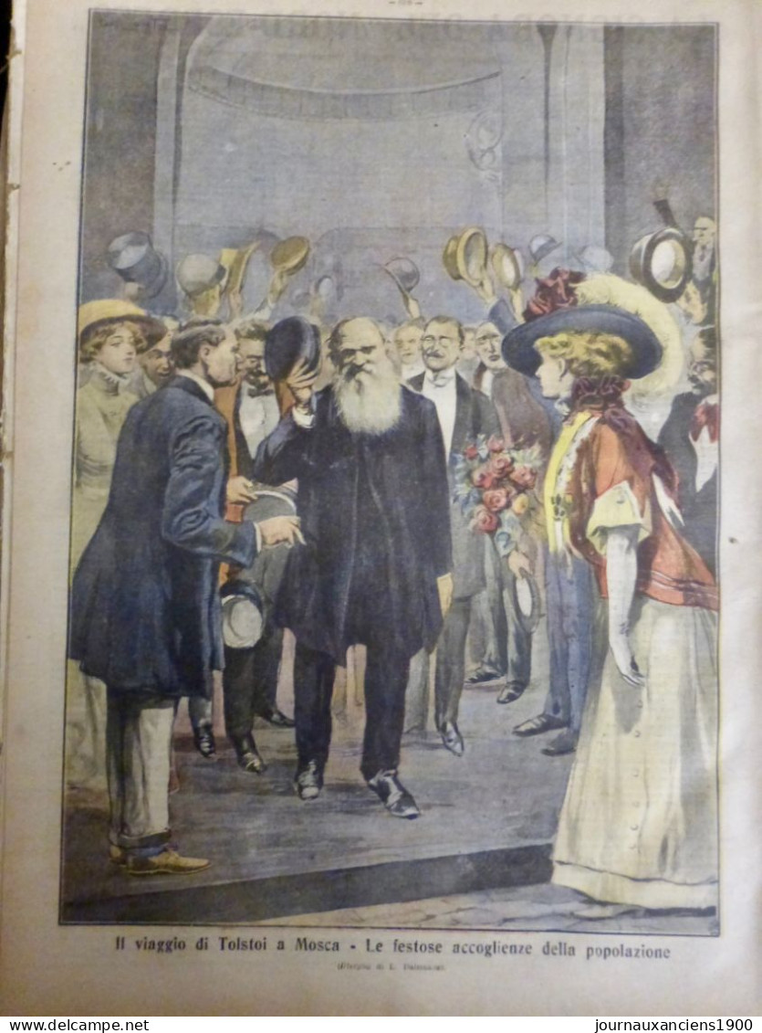 1909 PERSONNALITE TOLSTOÏ MOSCOU OVATION POPULATION 1 JOURNAL ANCIEN - Sin Clasificación