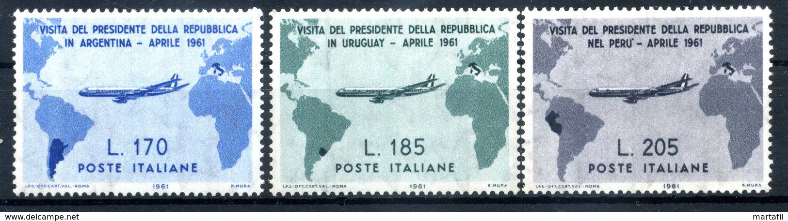 1961 Repubblica Italia SERIE COMPLETA MNH ** Gronchi - 1961-70: Mint/hinged