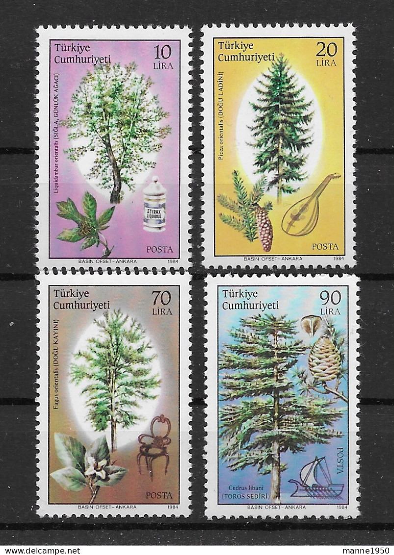 Türkei 1984 Bäume Mi.Nr. 2691/94 Kpl. Satz ** Postfrisch - Unused Stamps