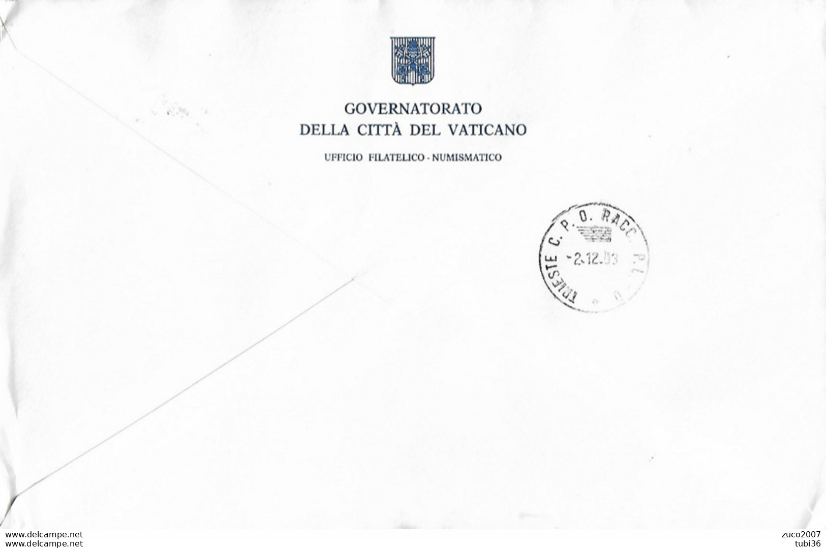 "Gli Animali Nella Basilica Vaticana " VATICANO 2003 (s1320/1323)-serie Completa Su Busta RACCOMANDATA Viaggiata 2003- - Briefe U. Dokumente