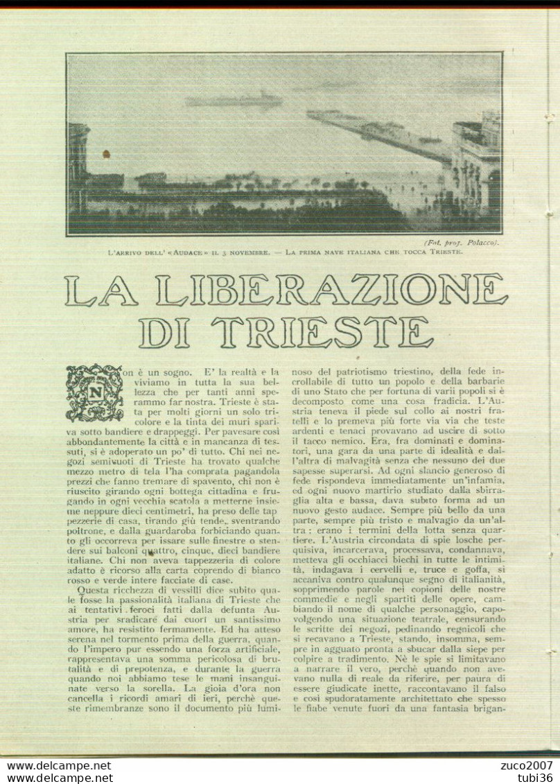 LA LETTURA-RIVISTA MENSILE-CORRIERE DELLA SERA-1918-N.12- "LA LIBERAZIONE DI TRIESTE" - First Editions