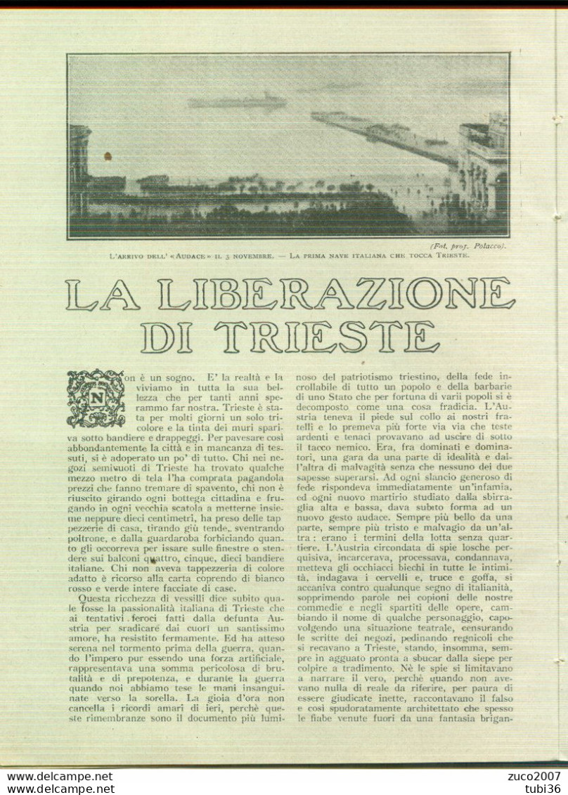 LA LETTURA-RIVISTA MENSILE-CORRIERE DELLA SERA-1918-N.12- "LA LIBERAZIONE DI TRIESTE" - Premières éditions
