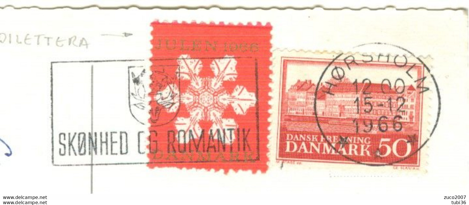 BUON NATALE E BUON ANNO - 1966 - Hørsholm -RIMINI (ITALIA) - Storia Postale