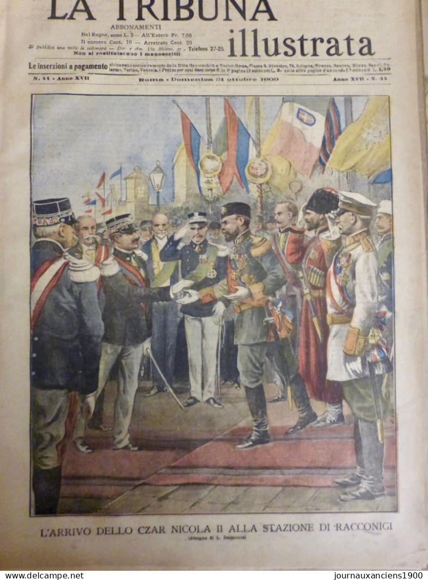 1909 PERSONNALITE TZAR NICOLAS II ARRIVE RACCONIGI  1 JOURNAL ANCIEN - Non Classés