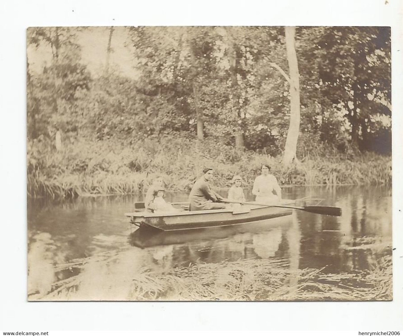 Photographie 91 Essonne Gillevoisin Animée Barque Rivière  ...photo 10,3x7,7 Cm Env - Orte