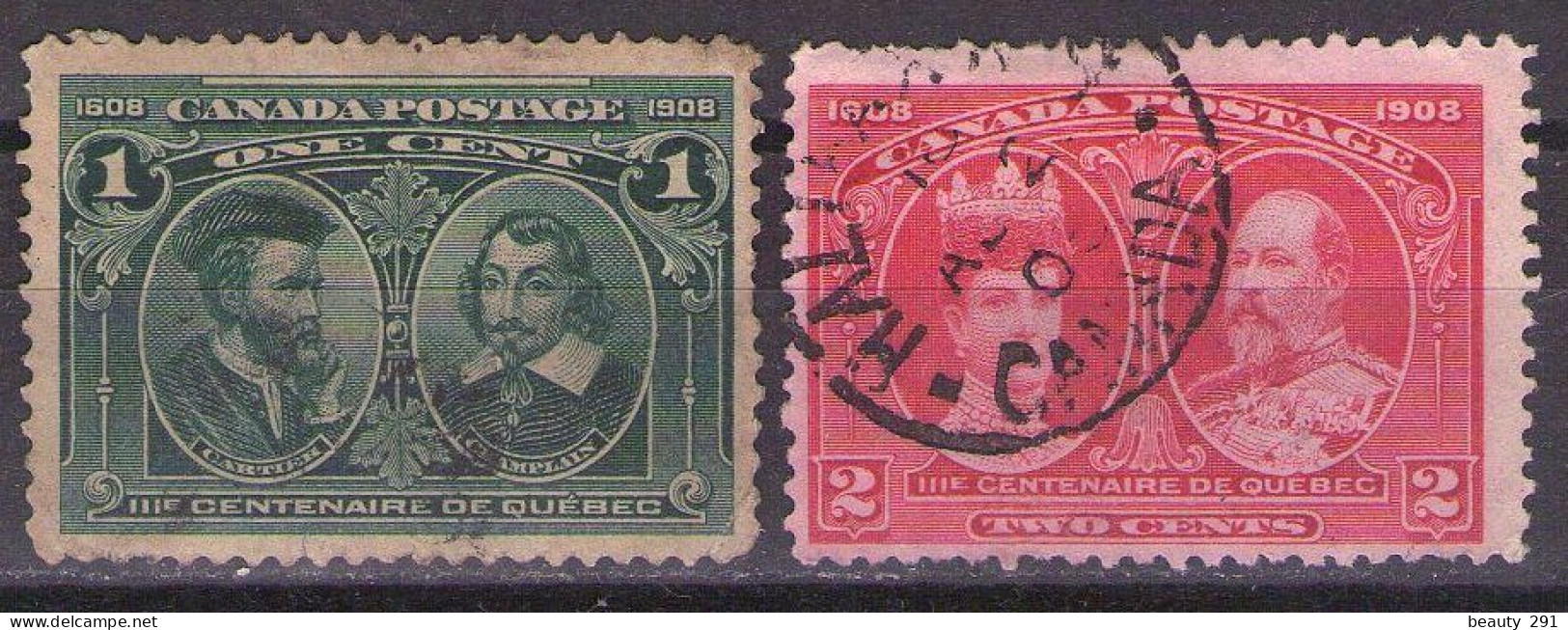 Canada 1908 Quebec Tercentenary - Mi 85,86 - Used - Used Stamps