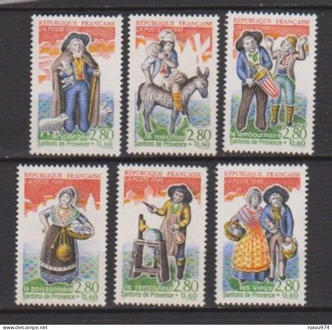 ANNEE   1995  COMPLETE TIMBRES SEULS + CARNETS + FEUILLETS       6 SCAN - 1990-1999