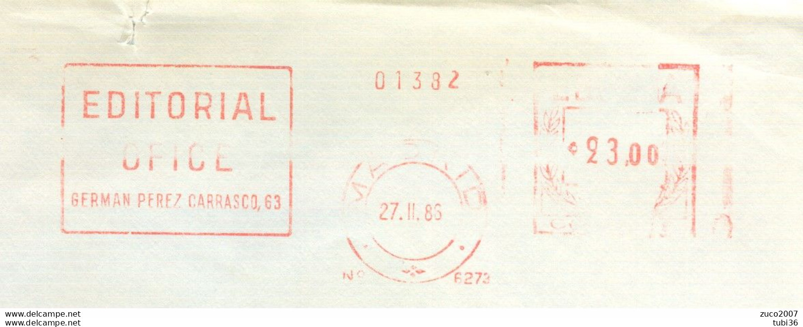 SPAGNA - MADRID - 1986- FERRARA (ITALIA) - Franking Machines (EMA)