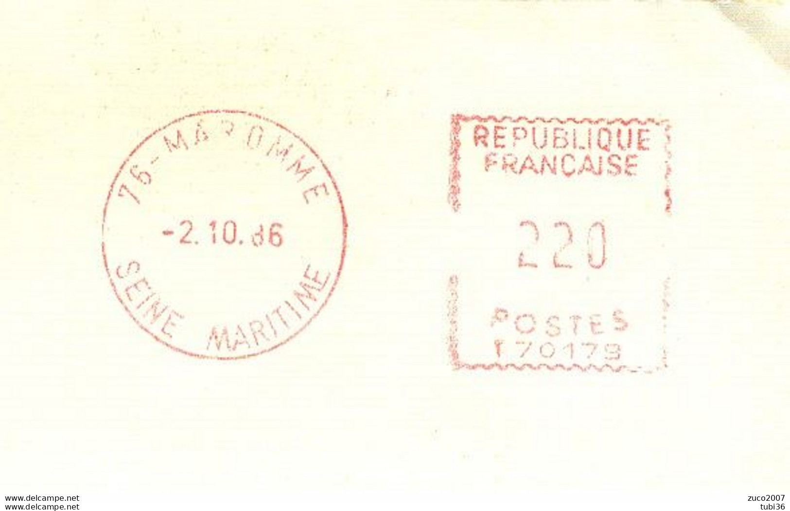 FRANCIA - LA MAINE - MAROMME-1986-FERRARA (ITALIA) - Otros & Sin Clasificación