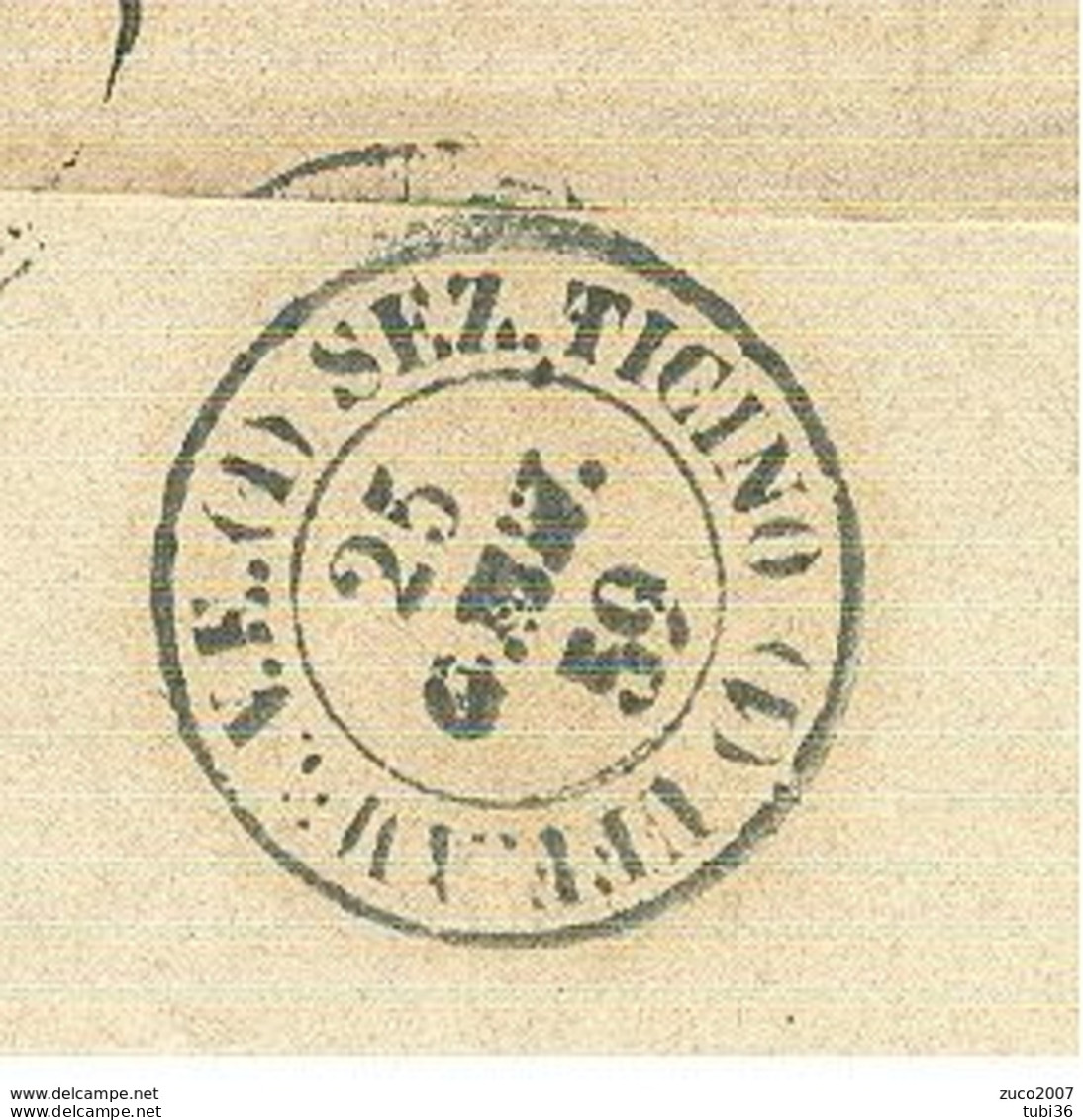 REGNO DI SARDEGNA-PREF. Con Testo- NOVARA PER VINZAGLIO -1859-POSTE NOVARA-UFF.AMB.V.E.(1) SEZ. TICINO (1)-BORGOVERCELLI - Sardegna