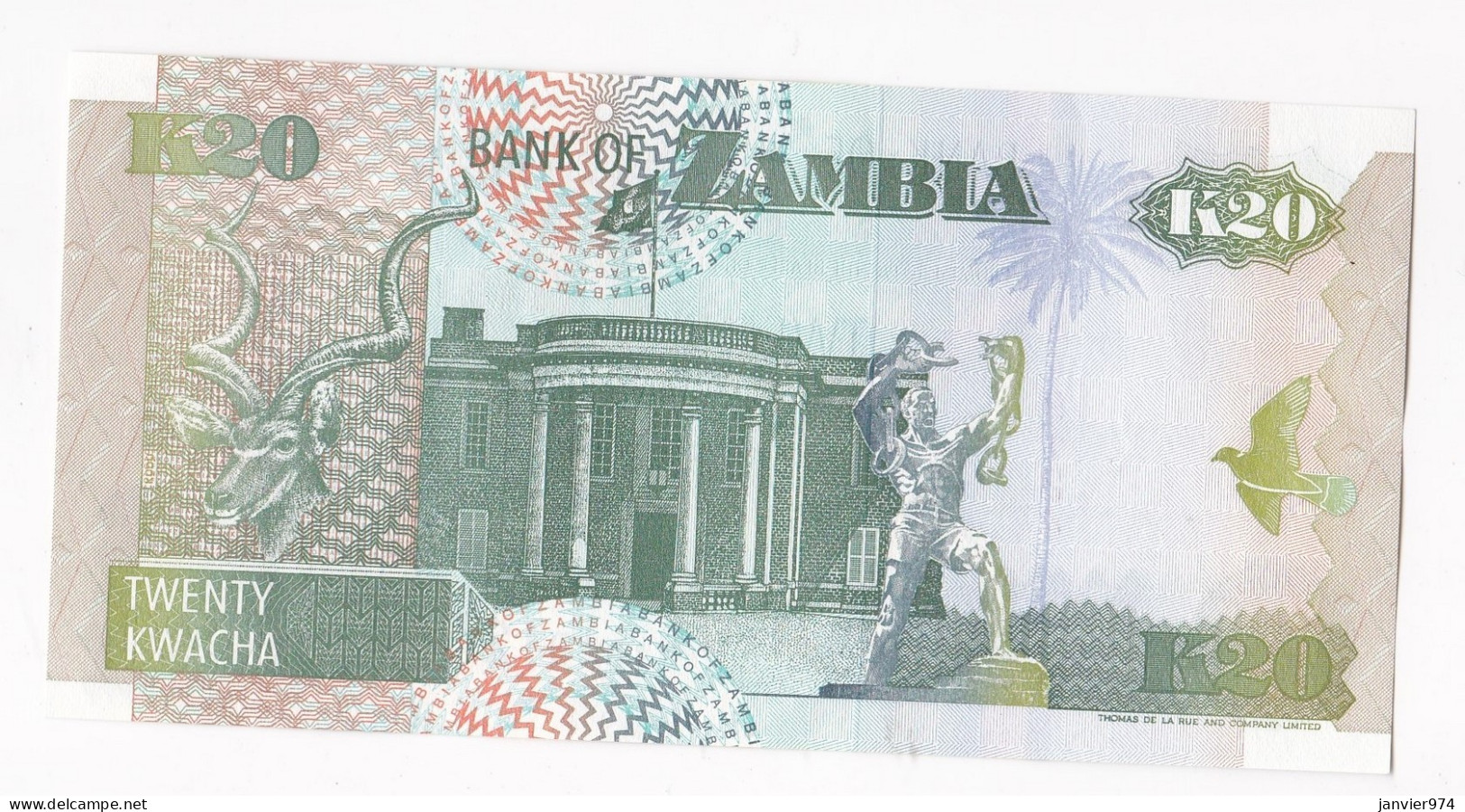 Zambia 20 Kwacha 1992, N° A/E 1849124, UNC   - Sambia