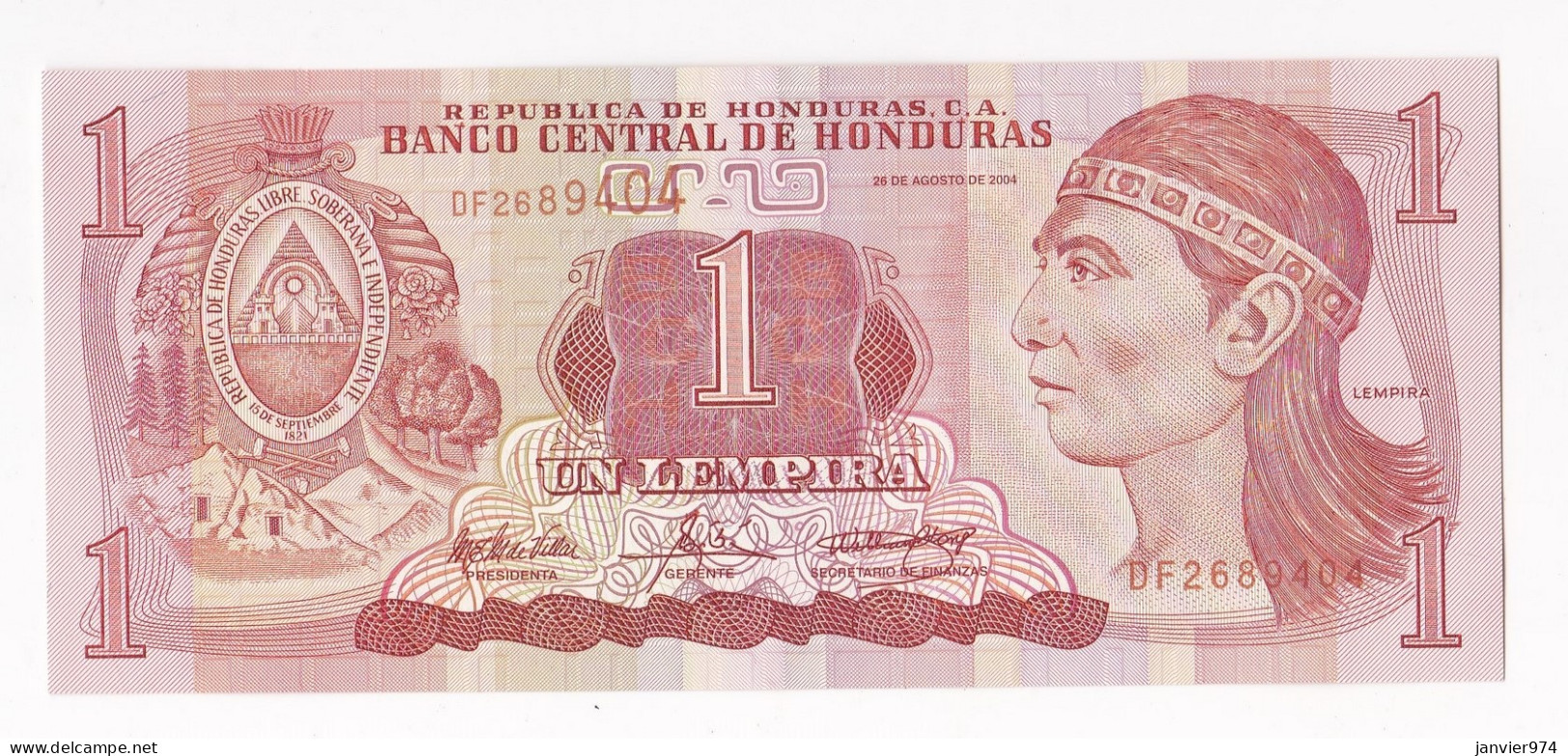 Honduras 1 Lempira 2004, N° DF 2689404, Billet Neuf - UNC - Honduras