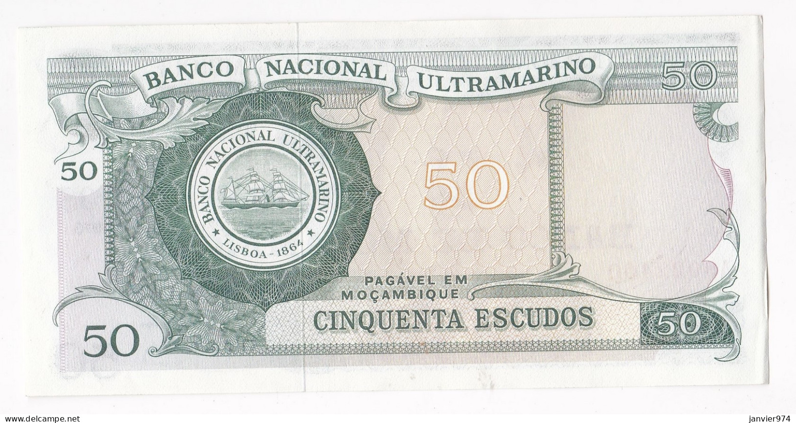 Mozambique 50 Escudos 1970, N° A 9922400, Billet Neuf - UNC - Moçambique