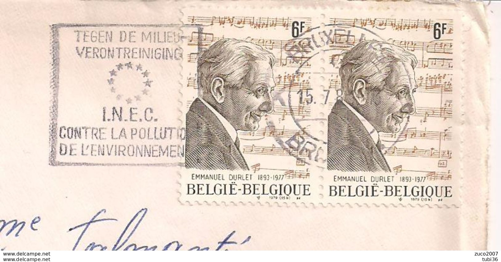 BELGIO - EMMANUEL DURLET -TIMBRO POSTE TARGHETTA BRUXELLES - 1981 - - Targhette