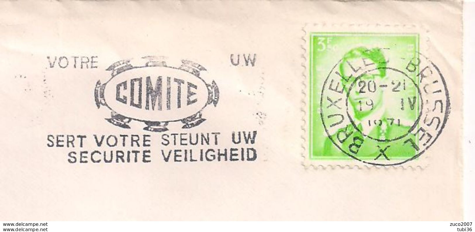 BRUSSEL - TIMBRO POSTE TARGHETTA "COMITE" 1971 - Targhette