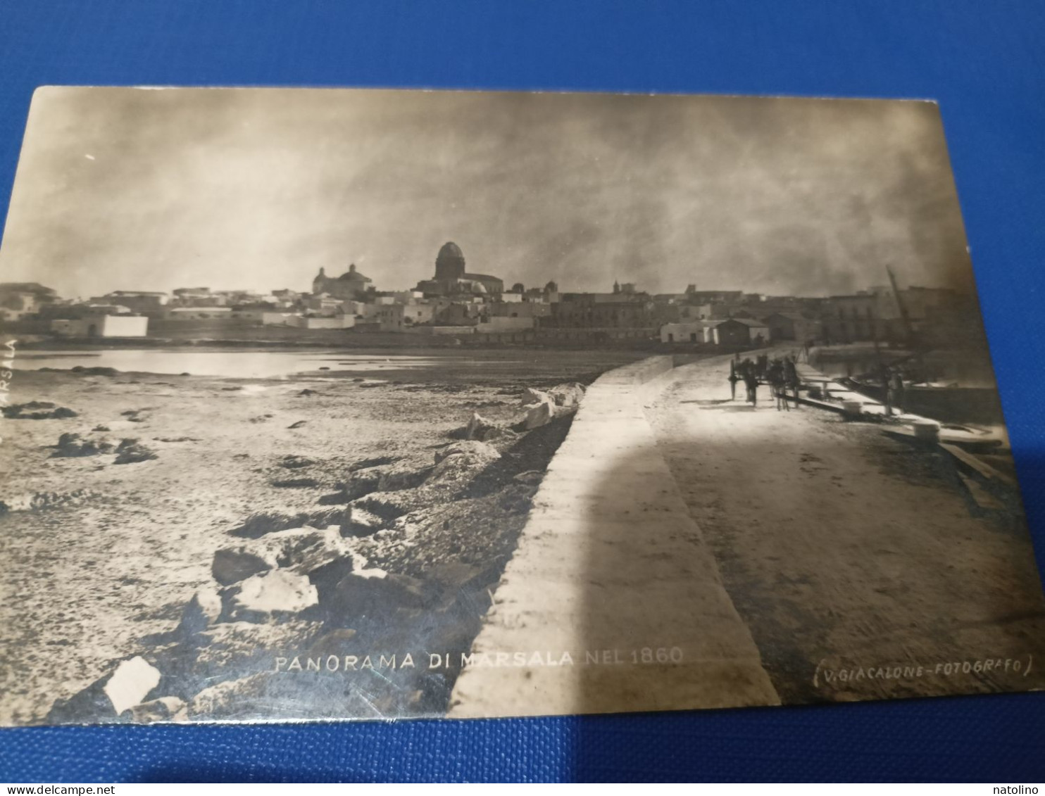 Fp Fotografica Marsala Panorama Nel 1860 Giacalone Fotografo Ed.de Simone Romeo Bella - Marsala