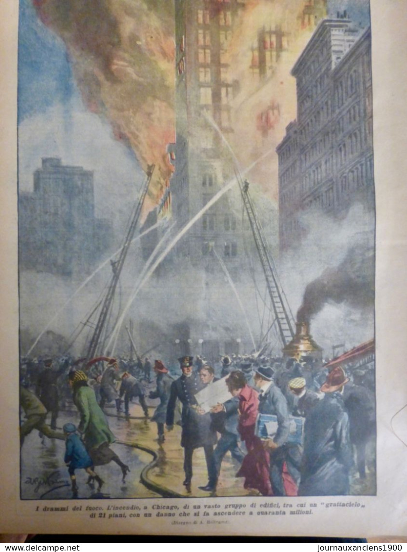 1922 CHICAGO INCENDIE GRATTE CIEL  1 JOURNAL ANCIEN - Non Classés