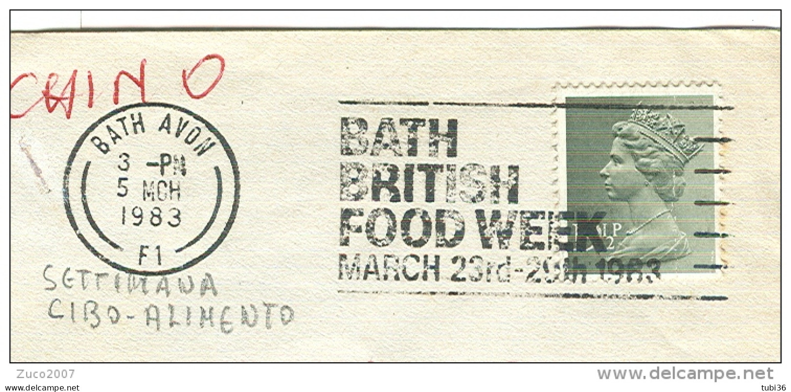 BATH AVOR,1983, BATH BRITISH FOOD.............................................. - Brieven En Documenten