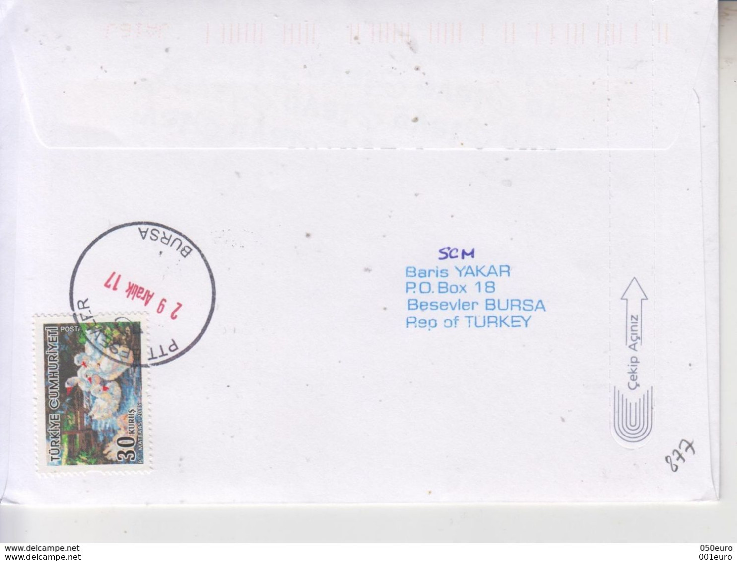 TURKEY : Cover Circulated To ROMANIA #515660193 - Registered Shipping! - Storia Postale