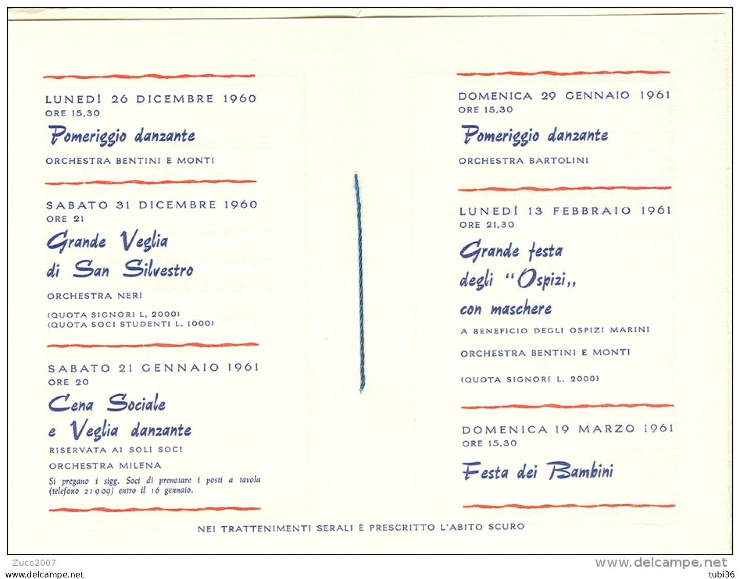 FAENZA,. RIUNIONE CITTADINA, CARNEVALE 1961, INVITO  AI FESTEGGIAMENTI, PROGRAMMA,   FORMATO 9 X 14, - Fasching & Karneval