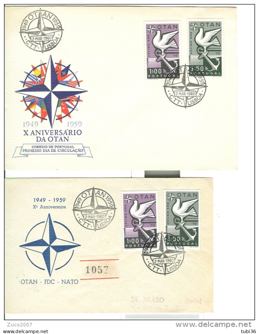 NATO, X ANNIVERSARIO 1949-1959, LISBONA PORTOGALLO, ANNULLO SPECIALE SU  BUSTA  DEDICATA, - NATO