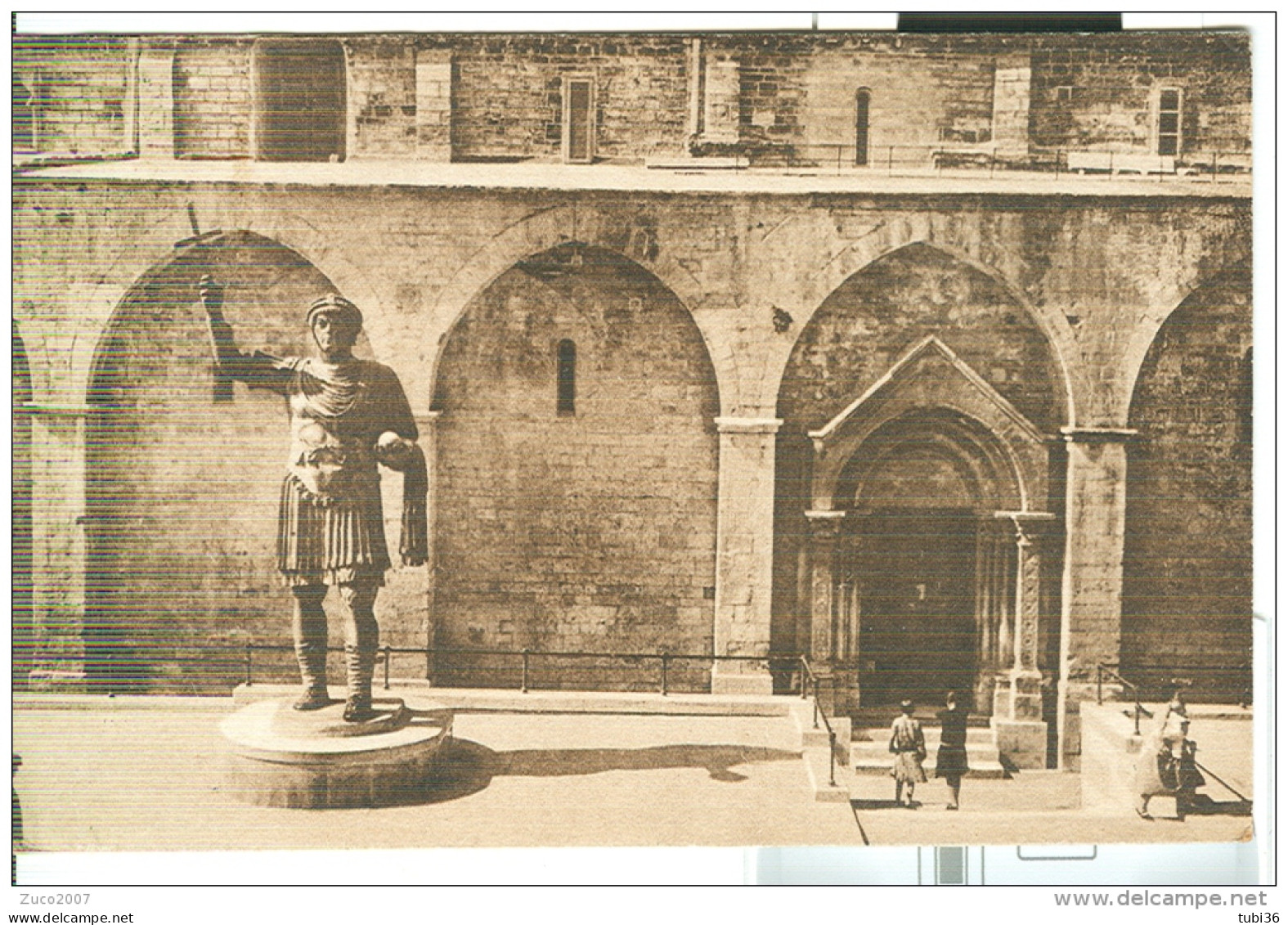 BARLETTA, ERACLIO E ANTICO PORTALE DEL SEPOLCRO, B/N VIAGGIATA  1933, TIMBRO POSTE AMB.  LECCE-FOGGIA TURNO 1 - Barletta