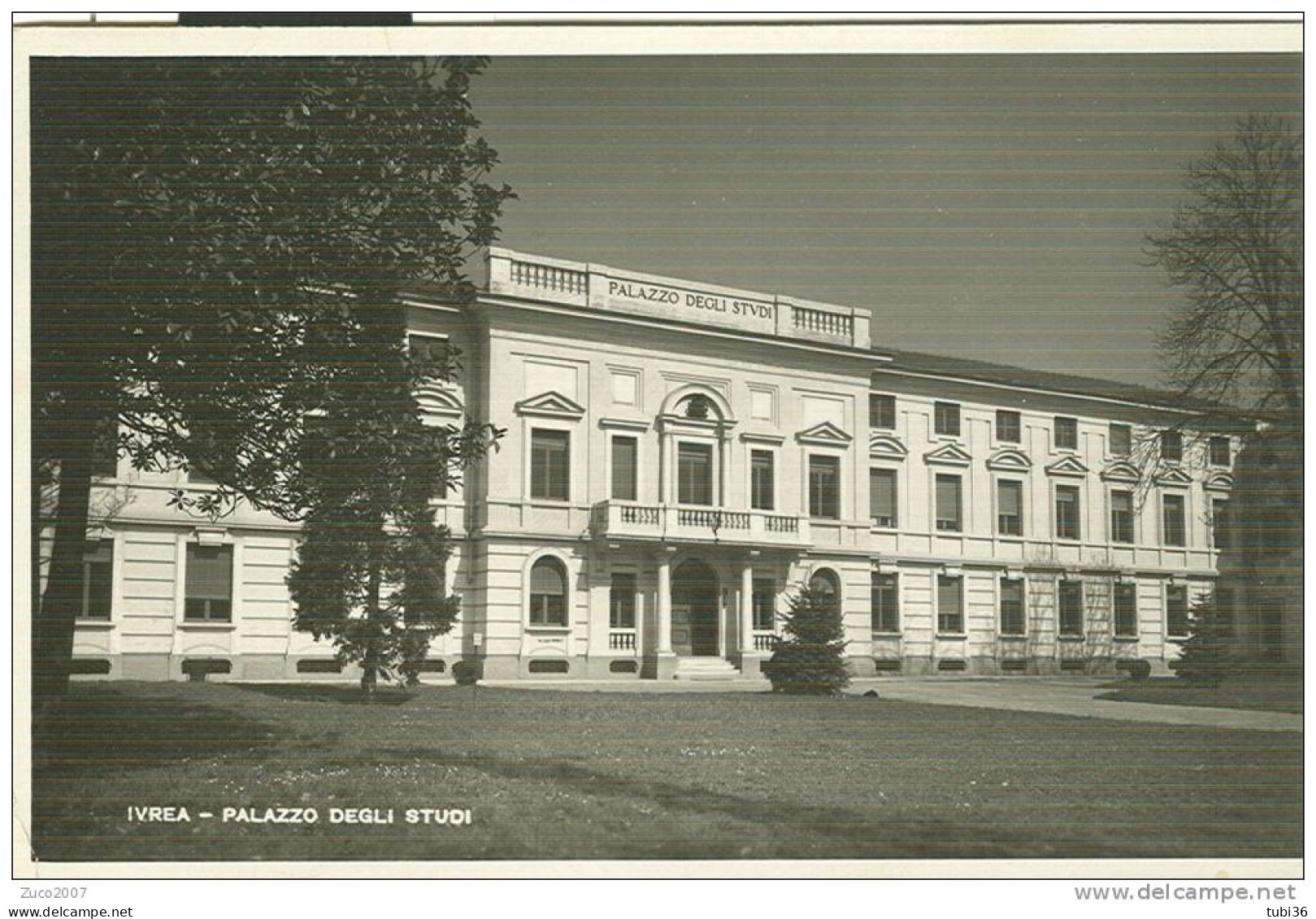 IVREA, PALAZZO DEGLI STUDI, B/N VIAGGIATA  1946,  PER TRIESTE, FORMATO PICCOLO 9 X 14 - Education, Schools And Universities