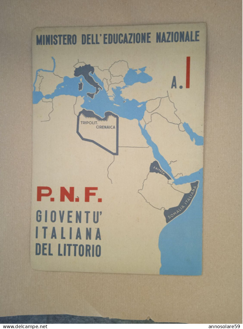 PAGELLA P.N.F. ANNO XVIII ERA FASCISTA 1939-1940 - SCUOLA ELEMENTARE - PROV. TORINO - LEGGI - Diplômes & Bulletins Scolaires