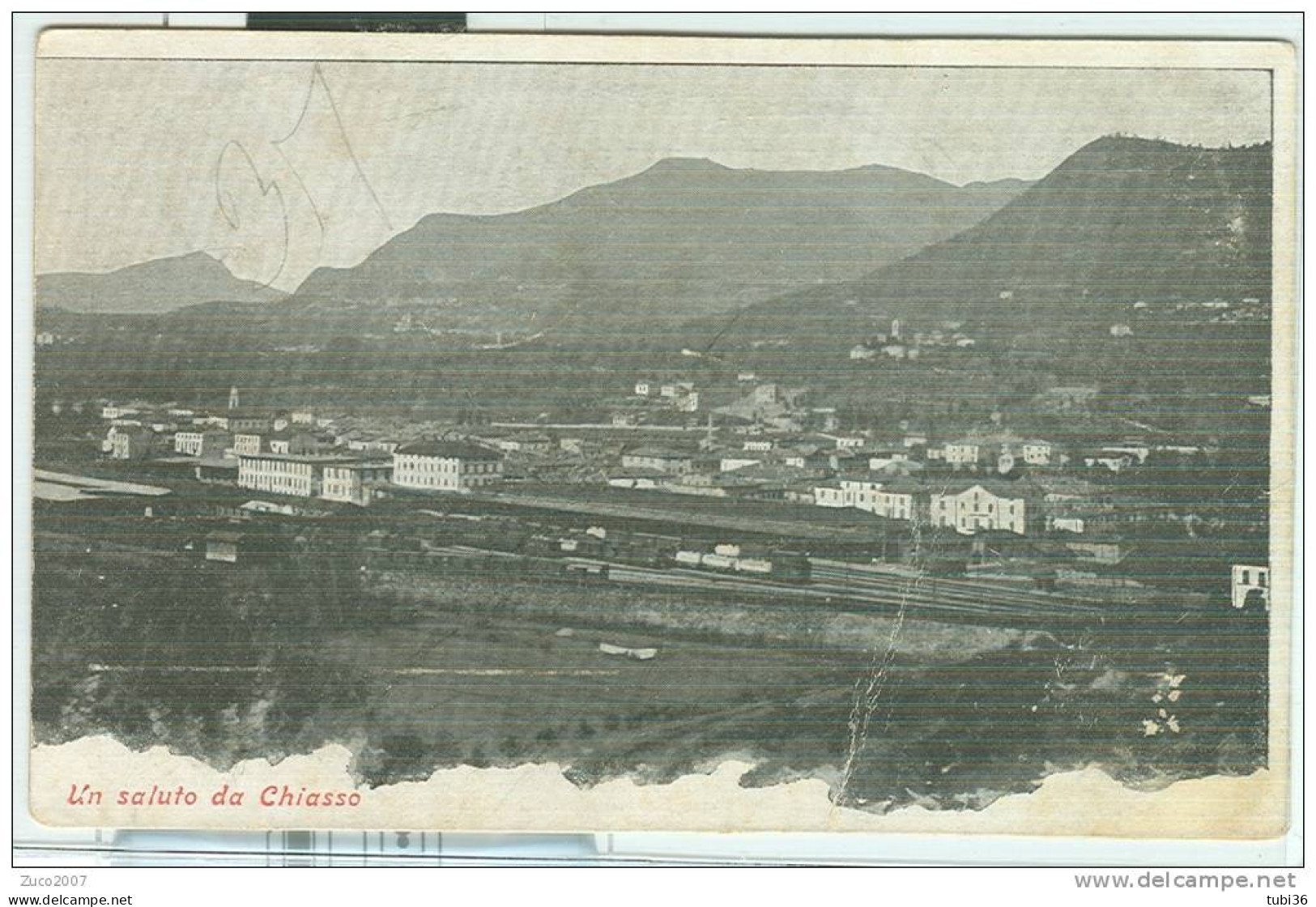 CHIASSO - PANORAMA - B/N VIAGGIATA  1906 -  FORMATO PICCOLO 9 X 14. - Chiasso