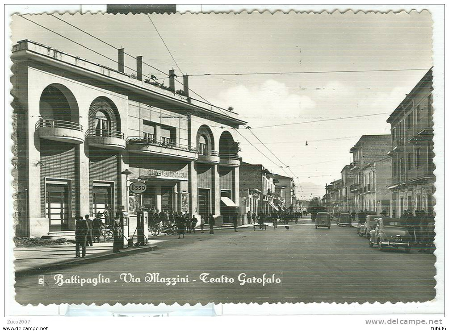 BATTIPAGLIA - VIA MAZZINI - TEATRO  GAROFALO - B/N VIAGGIATA  1959 - ANIMATA  - TIMBRO POSTE AMB. TARANTO NAPOLI - Battipaglia