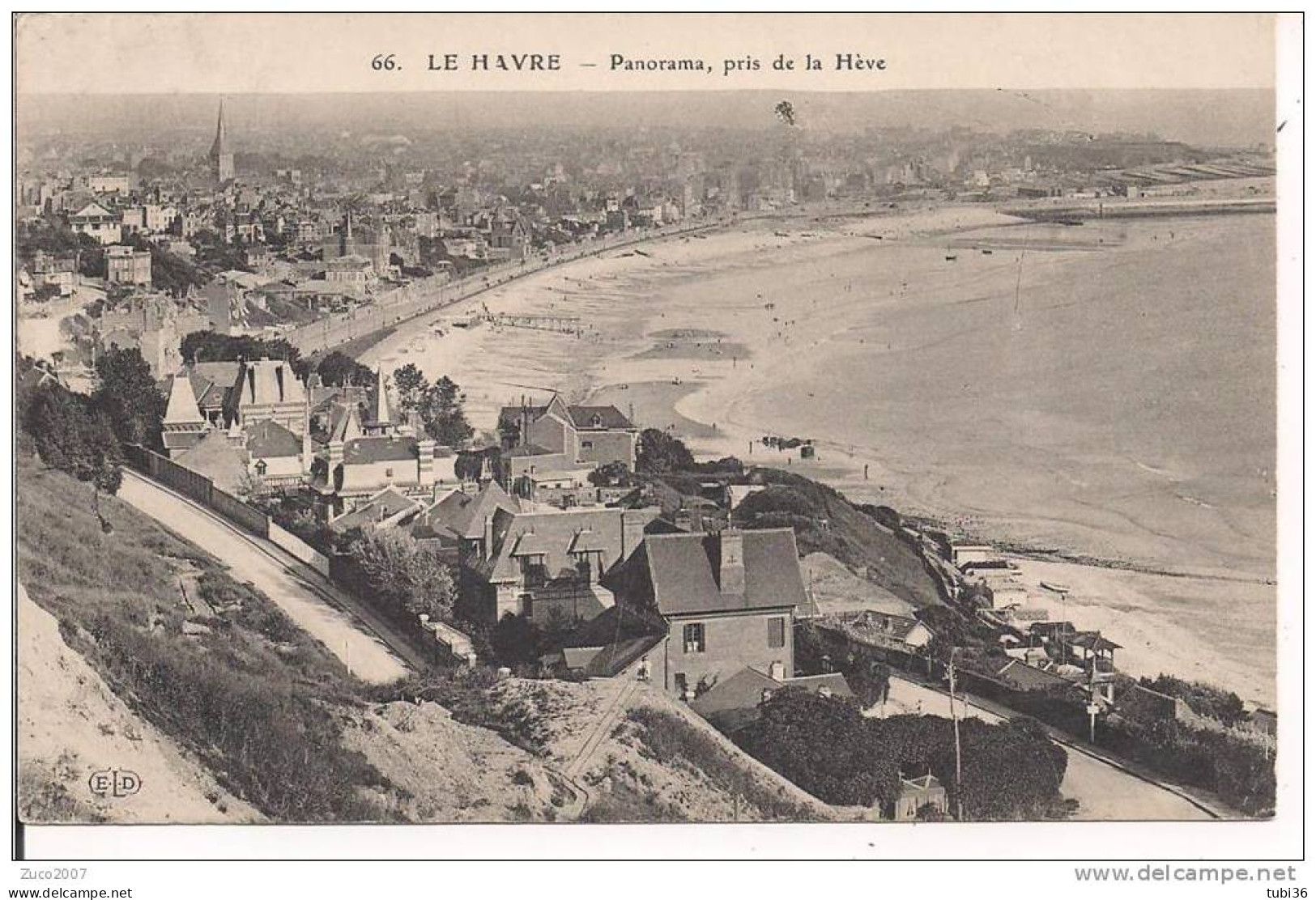 LE HAVRE - PANORAMA, PRIS  DE LA HEVE - B/N VIAGGIATA 1911 - FORMATO PICCOLO 9 X 14 - Cap De La Hève