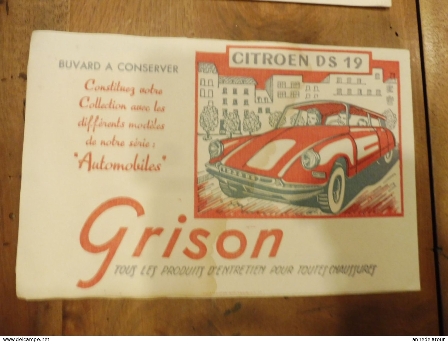 5 Buvards Anciens ( Dont  Automobile  CITROËN DS 19  , Pneus DUNLOP,  Etc ) - Automotive