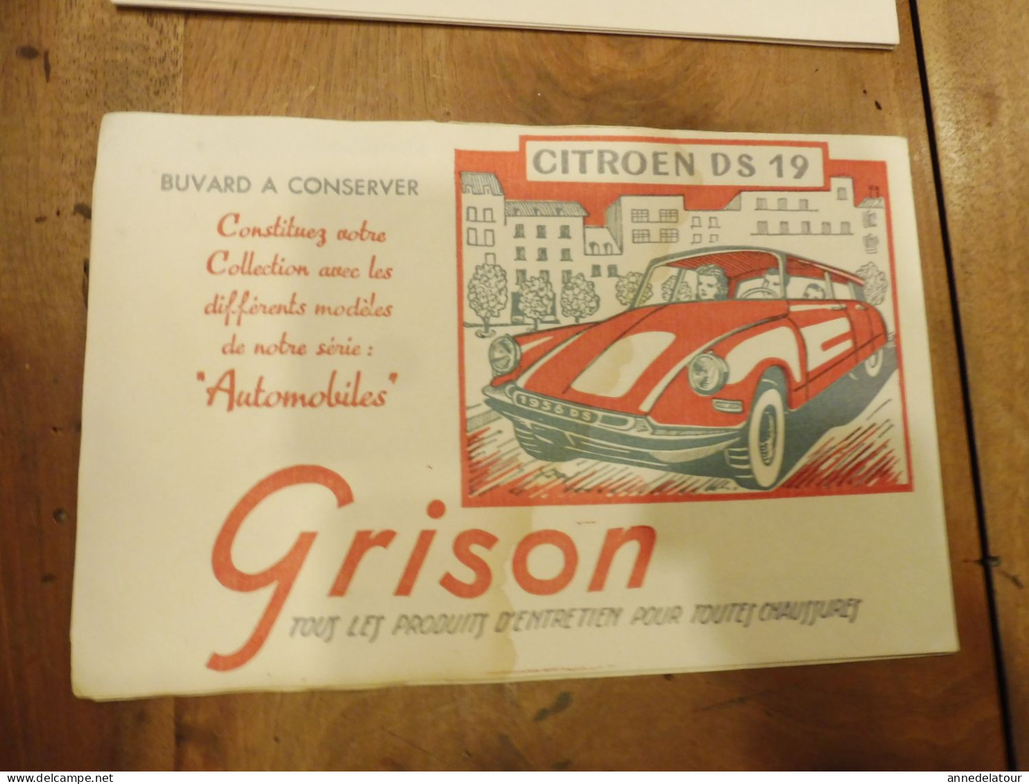 5 Buvards Anciens ( Dont  Automobile  CITROËN DS 19  , Pneus DUNLOP,  Etc ) - Automotive