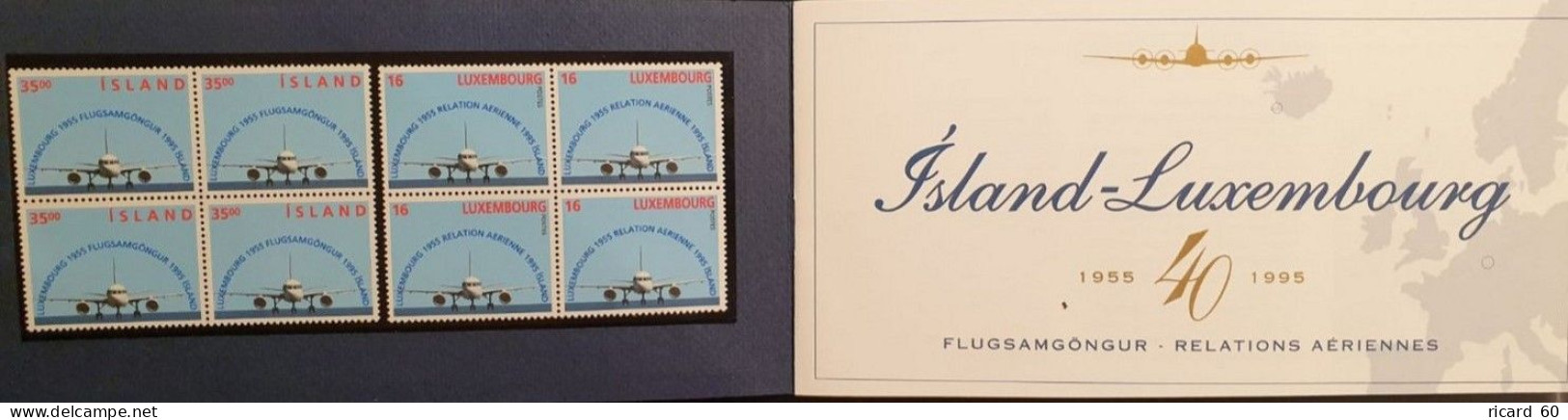 Luxembourg Carnet N° 10, Relations Aériennes Avec L'Islande, 16 Timbres Neufs Et Oblitérés - Postzegelboekjes