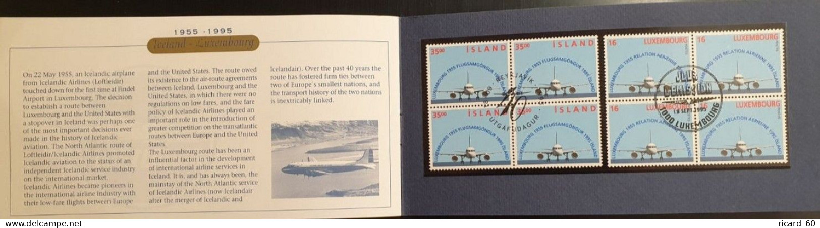 Luxembourg Carnet N° 10, Relations Aériennes Avec L'Islande, 16 Timbres Neufs Et Oblitérés - Postzegelboekjes