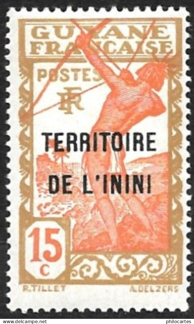 ININI  - YT 6  - Tir à L'arc - 15c - NEUF* - Unused Stamps