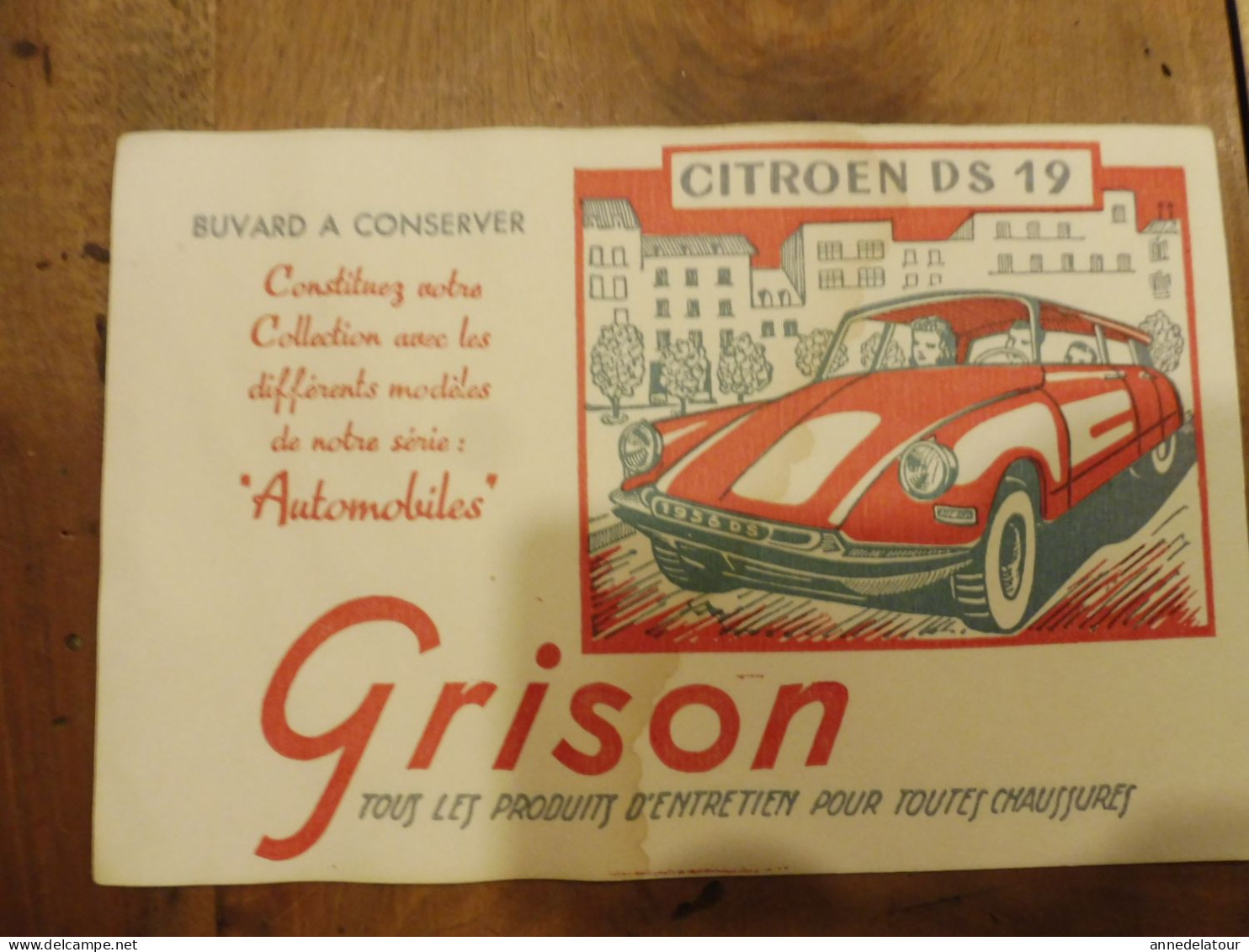 5 Buvards Anciens ( Dont  Automobile  CITROËN DS 19  , Pneus DUNLOP,  Etc ) - Auto's