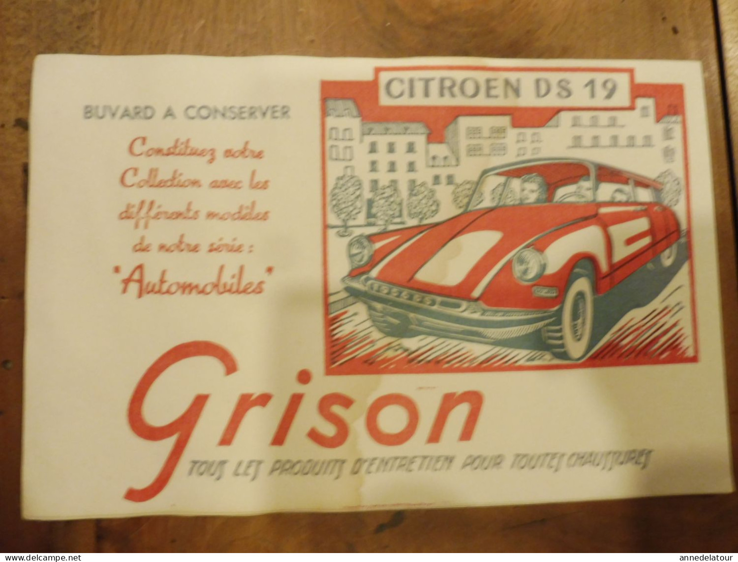 5 Buvards Anciens ( Dont  Automobile  CITROËN DS 19  , Pneus DUNLOP,  Etc ) - Automóviles