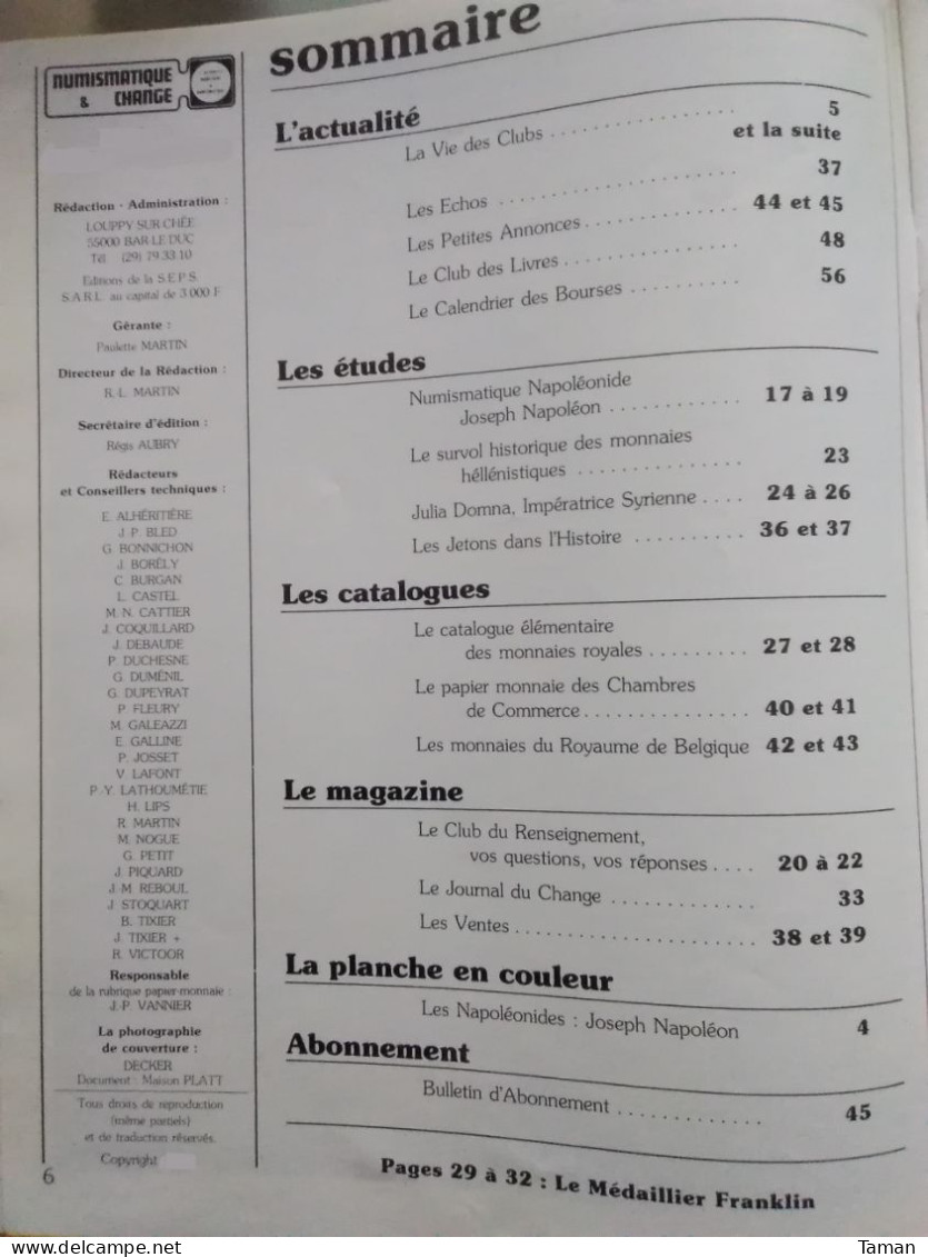 Numismatique & Change - Joseph Napoléon - Julia Domna Impératrice Syrienne - Les Jetons - Chambre De Commerce Languedoc - Francese