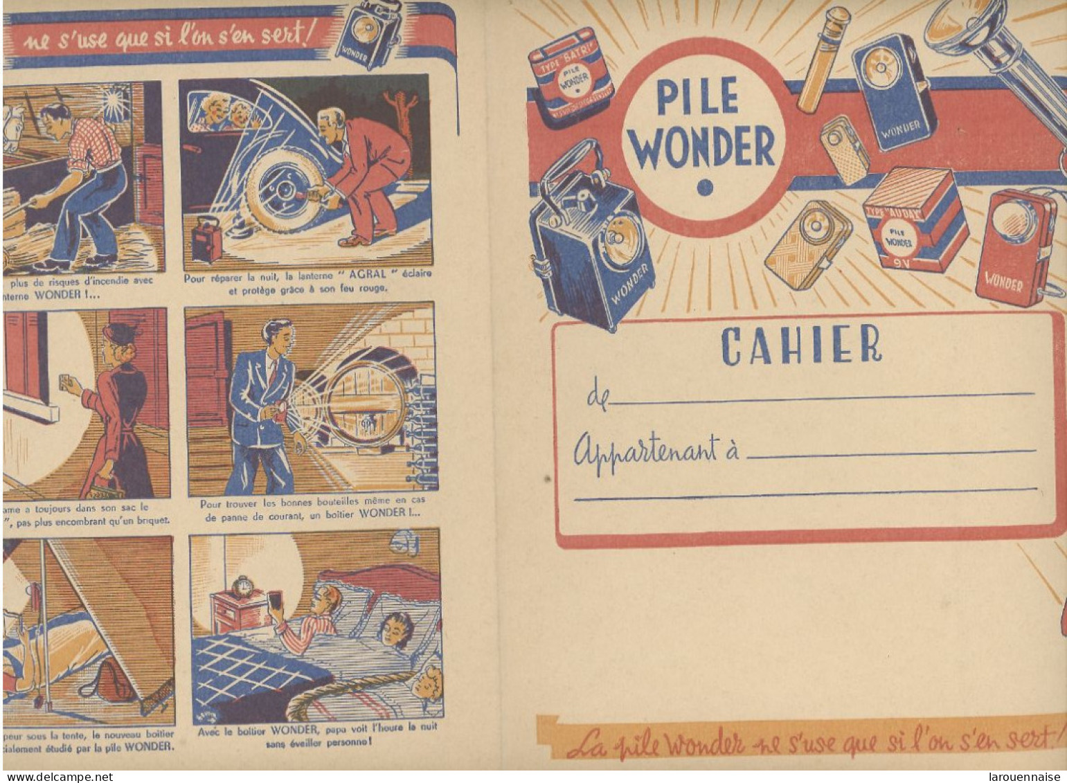 PROTEGE CAHIER - PILE WONDER  - NE S'USE QUE SI L'ON S'EN SERT - Book Covers