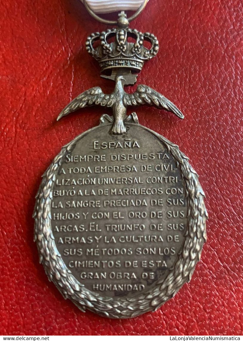 España Medalla Alfonso XIII Paz De Marruecos 1909 - 1927 PG 828 - Sonstige & Ohne Zuordnung