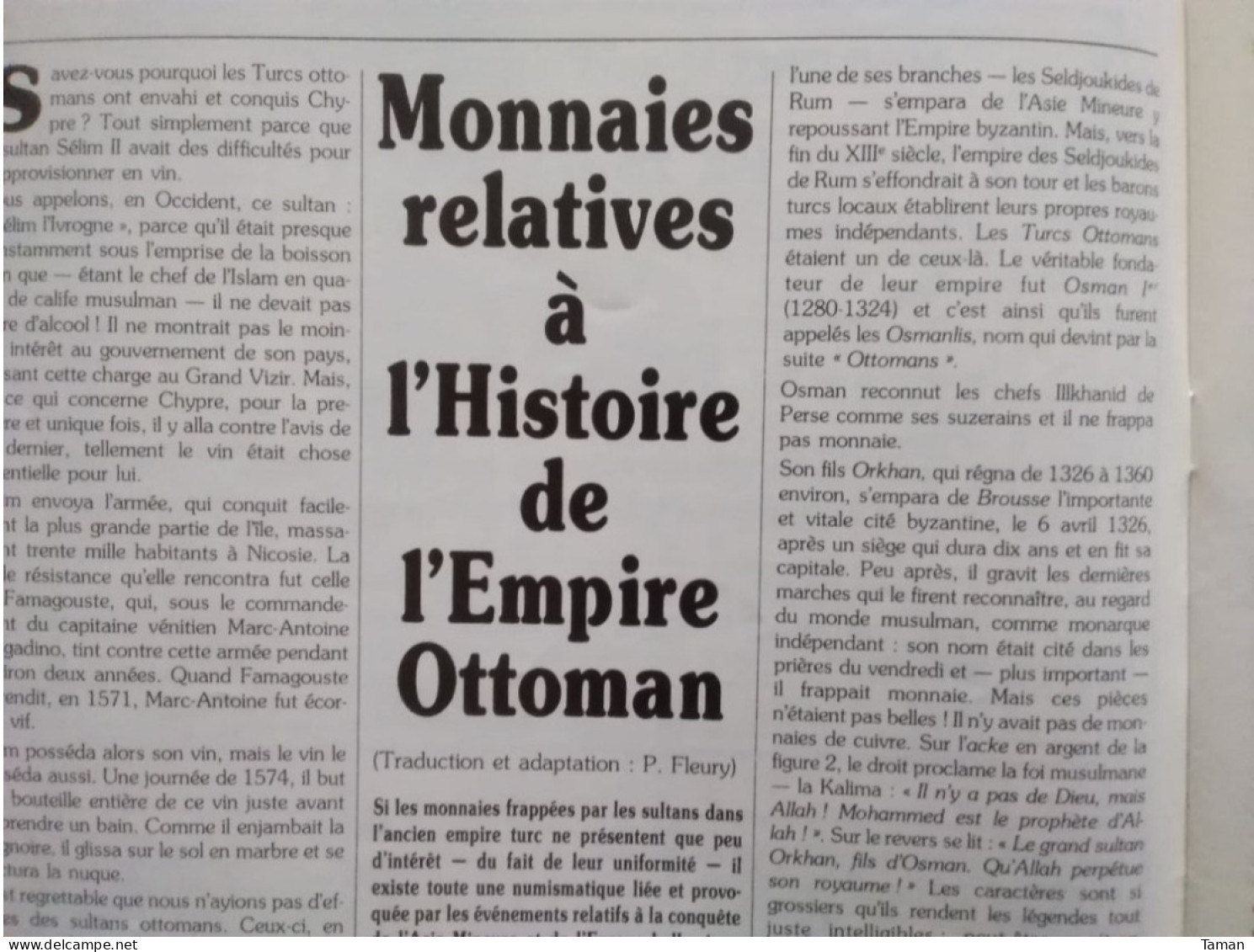 Numismatique & Change - Empire Ottoman Turquie - Troyes - Almohades - Monnaies Coupées - Französisch