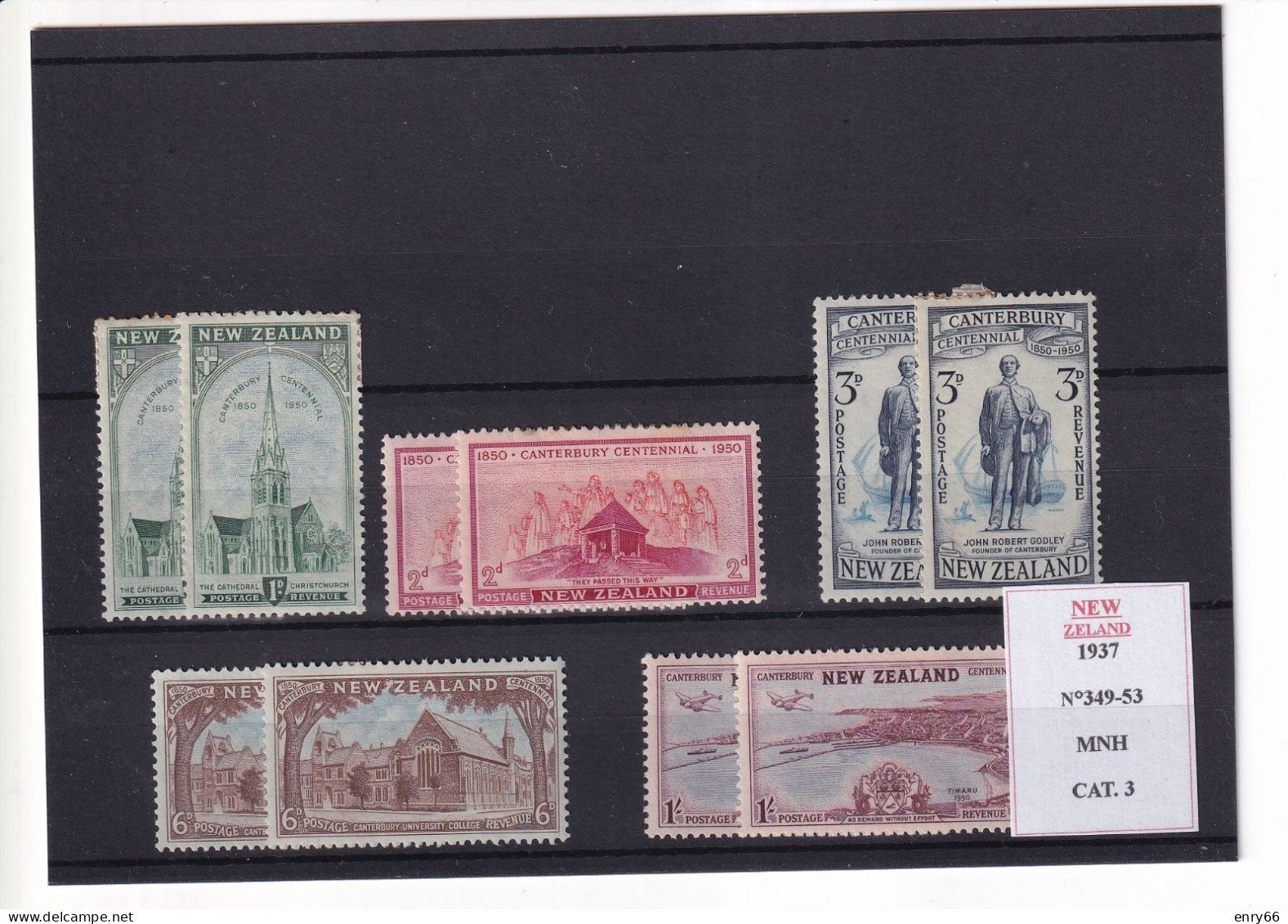 NEW ZELAND 1937 N°349-353 MNH - Ungebraucht