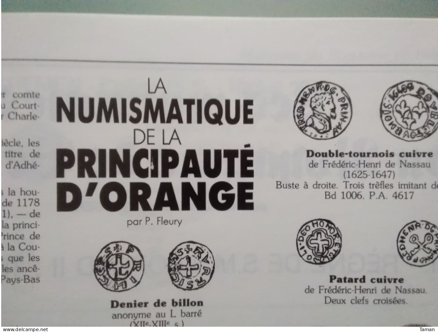 Numismatique & change - Monnaies de siège - Passage livre au franc - Principauté d'Orange